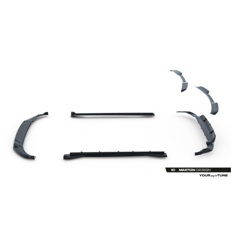 Kit carrosserie carbone Maxton Design Audi RSQ8 Mk1 restylée (2025+) : lame avant, bas de caisse, lame arrière, becquet