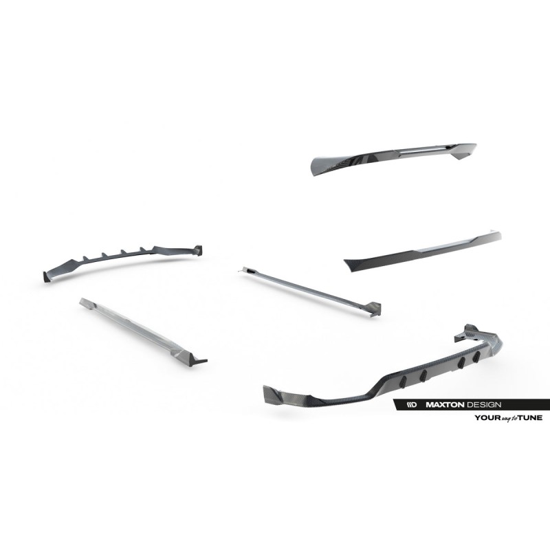 Kit carrosserie carbone Maxton Design BMW X5 M-Pack G05 (2018-2023) : lame avant, bas de caisse, diffuseur arrière, becquet