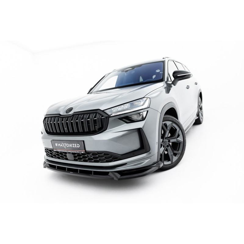 Kit carrosserie Maxton Design Skoda Kodiaq Sportline Mk2 (2024+) : lame avant, bas de caisse, lame arrière, becquet