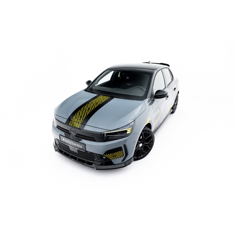 Kit carrosserie Maxton Design Opel Corsa F restylée (Mk6 restylée) (2023+) : lame avant, bas de caisse, lame arrière, becquet