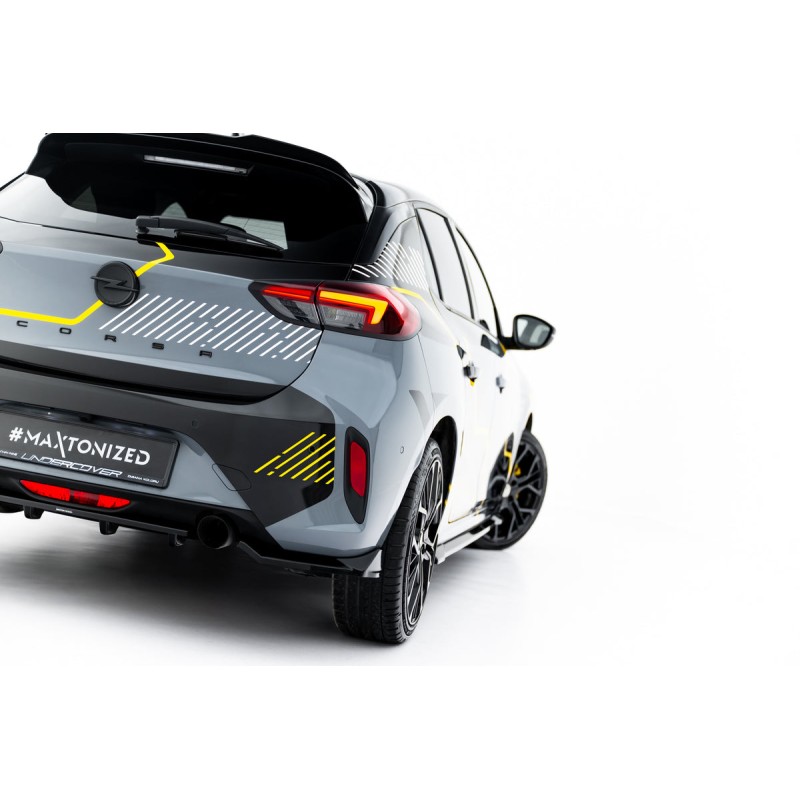 Kit carrosserie Maxton Design Opel Corsa F restylée (Mk6 restylée) (2023+) : lame avant, bas de caisse, lame arrière, becquet