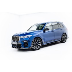 Kit carrosserie carbone Maxton Design BMW X7 M-Pack G07 (2018-2022) : lame avant, bas de caisse, becquet