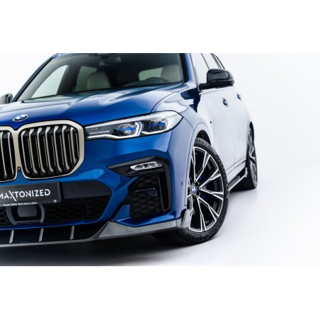 Kit carrosserie carbone Maxton Design BMW X7 M-Pack G07 (2018-2022) : lame avant, bas de caisse, becquet
