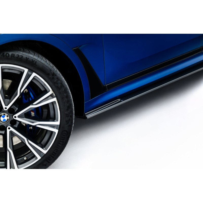 Kit carrosserie carbone Maxton Design BMW X7 M-Pack G07 (2018-2022) : lame avant, bas de caisse, becquet