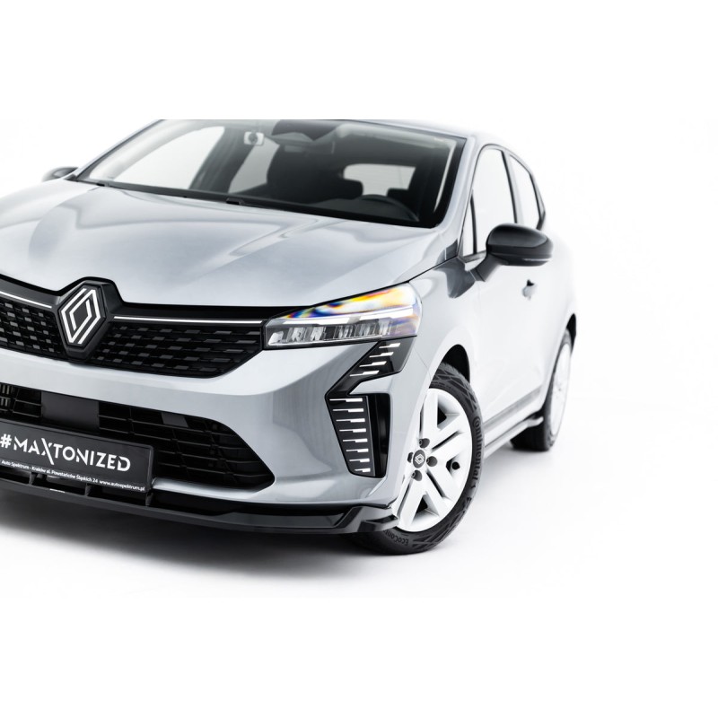 Kit carrosserie Maxton Design Renault Clio Mk5 restylée (2023+) : lame avant, bas de caisse, lame arrière, becquet