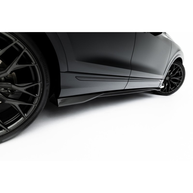 Kit carrosserie carbone Maxton Design Audi Q8 S-Line Mk1 restylée (2023+) : lame avant, bas de caisse, lames arrière, becquet