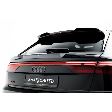 Kit carrosserie carbone Maxton Design Audi Q8 S-Line Mk1 restylée (2023+) : lame avant, bas de caisse, lames arrière, becquet