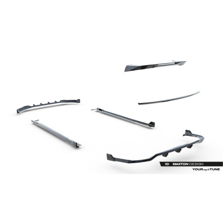 Kit carrosserie carbone Maxton Design BMW X7 M-Pack G07 (2018-2022) : lame avant, bas de caisse, becquet