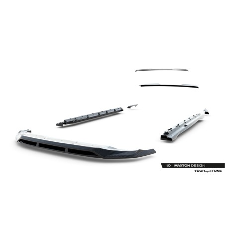 Kit carrosserie carbone Maxton Design Audi Q8 S-Line Mk1 restylée (2023+) : lame avant, bas de caisse, lames arrière, becquet