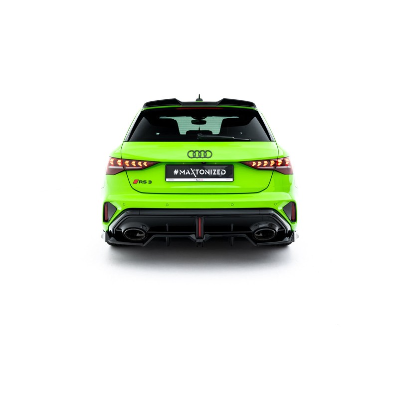 Kit carrosserie Maxton Design Audi RS3 Sportback 8Y restylée V.1 (2024+) : lame avant, bas de caisse, lame arrière, becquet