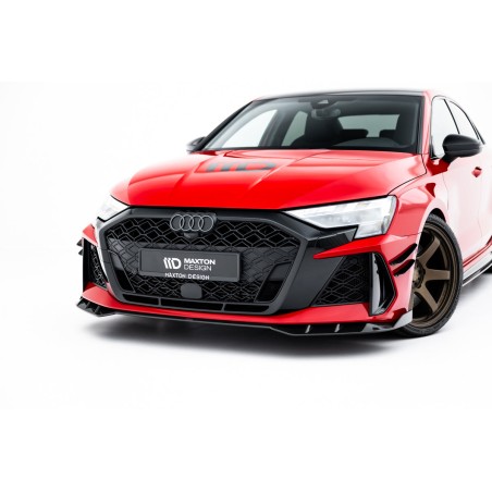 Kit carrosserie carbone Maxton Design Audi RS3 Berline 8Y restylée (2024+) : lame avant, diffuseur arrière, lames arrière