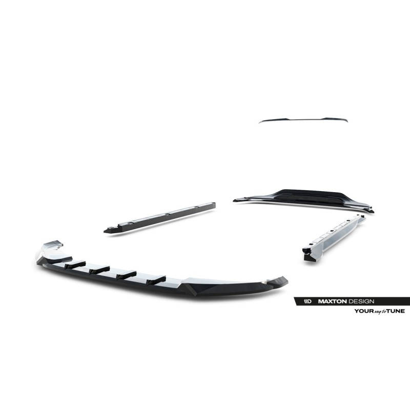 Kit carrosserie Maxton Design Volkswagen Tiguan R-Line Mk3 (2024+) : lame avant, bas de caisse, lame arrière, becquet