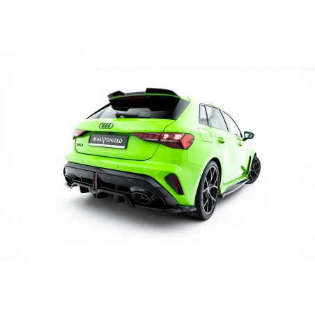 Kit carrosserie Maxton Design Audi RS3 Sportback 8Y restylée V.1 (2024+) : lame avant, bas de caisse, lame arrière, becquet