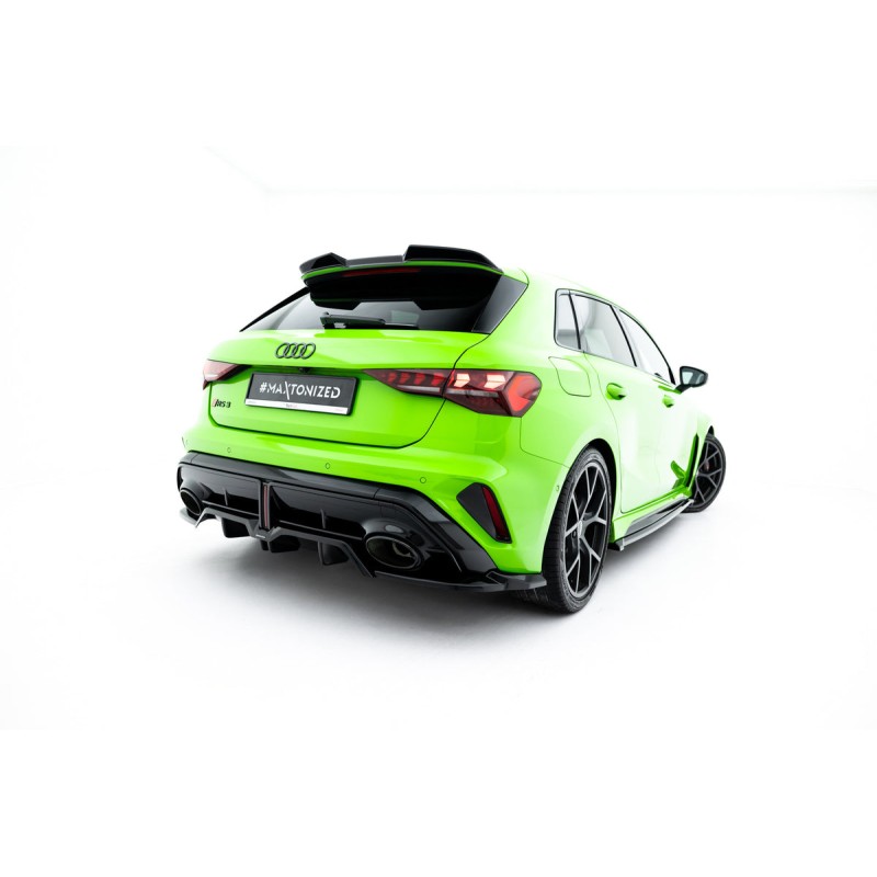 Kit carrosserie Maxton Design Audi RS3 Sportback 8Y restylée V.1 (2024+) : lame avant, bas de caisse, lame arrière, becquet