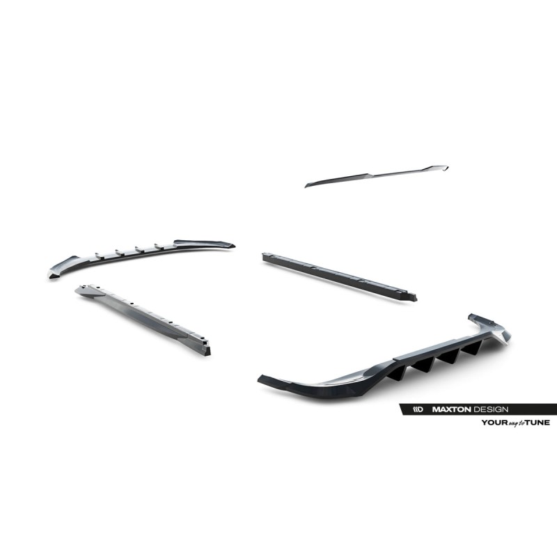 Kit carrosserie Maxton Design Volkswagen Tiguan R-Line Mk3 (2024+) : lame avant, bas de caisse, lame arrière, becquet