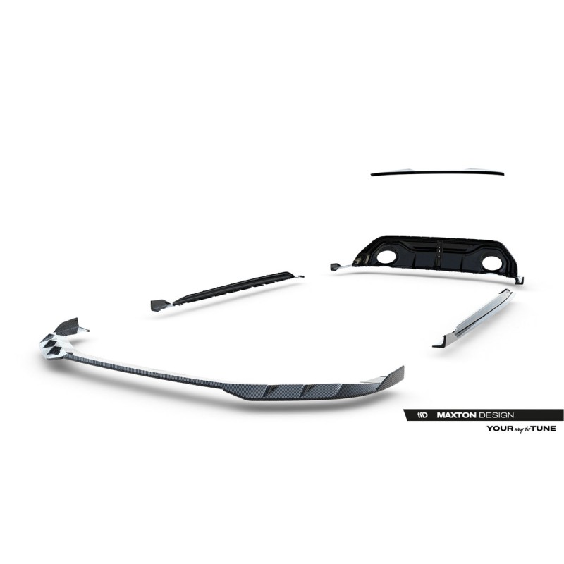 Kit carrosserie carbone Maxton Design Audi RS3 Berline 8Y restylée (2024+) : lame avant, diffuseur arrière, lames arrière