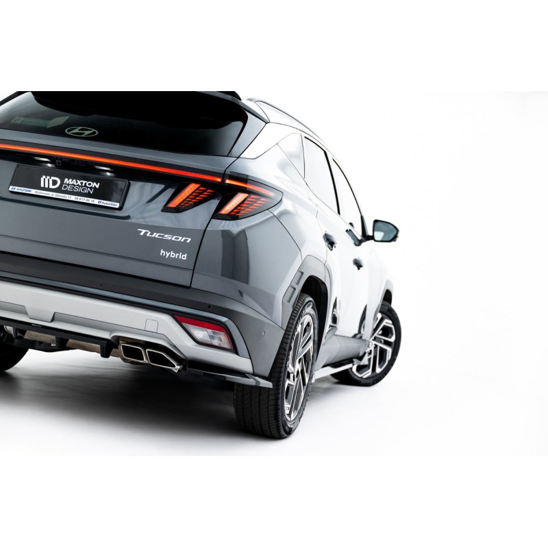 Kit carrosserie Maxton Design Hyundai Tucson Mk4 restylée (2024+) : lame avant, bas de caisse, lame arrière, becquet