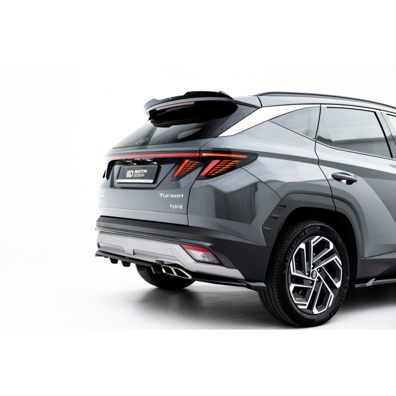 Kit carrosserie Maxton Design Hyundai Tucson Mk4 restylée (2024+) : lame avant, bas de caisse, lame arrière, becquet