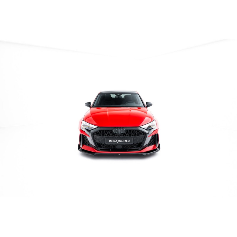 Kit carrosserie Maxton Design Audi RS3 Berline 8Y restylée V.2 (2024+) : lame avant, bas de caisse, lame arrière, becquet