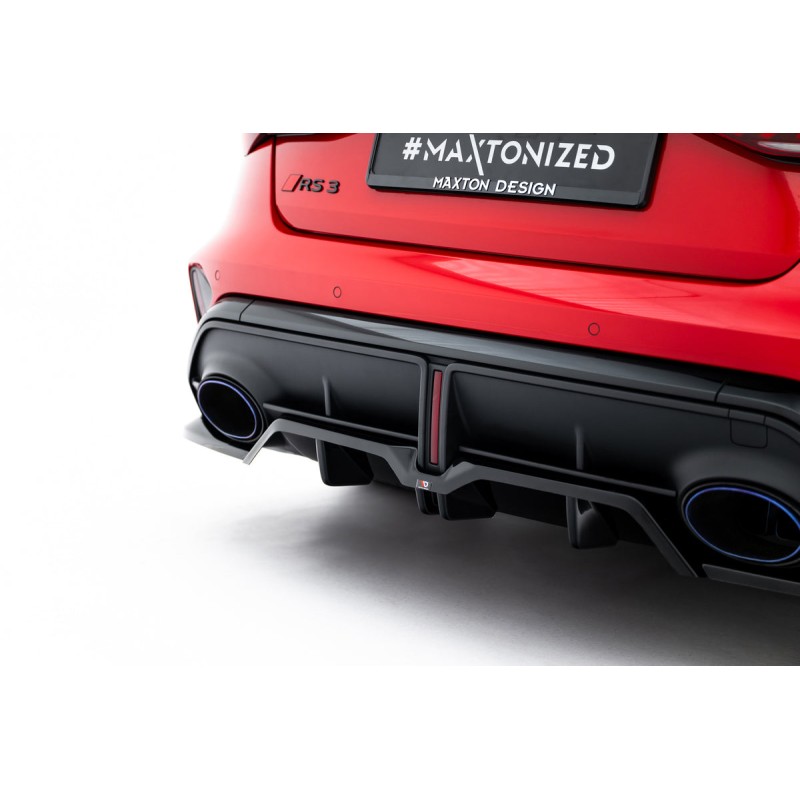 Kit carrosserie Maxton Design Audi RS3 Berline 8Y restylée V.2 (2024+) : lame avant, bas de caisse, lame arrière, becquet