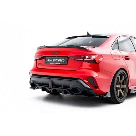 Kit carrosserie Maxton Design Audi RS3 Berline 8Y restylée V.2 (2024+) : lame avant, bas de caisse, lame arrière, becquet
