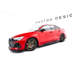 Kit carrosserie Maxton Design Audi RS3 Berline 8Y restylée V.1 (2024+) : lame avant, bas de caisse, lame arrière, becquet