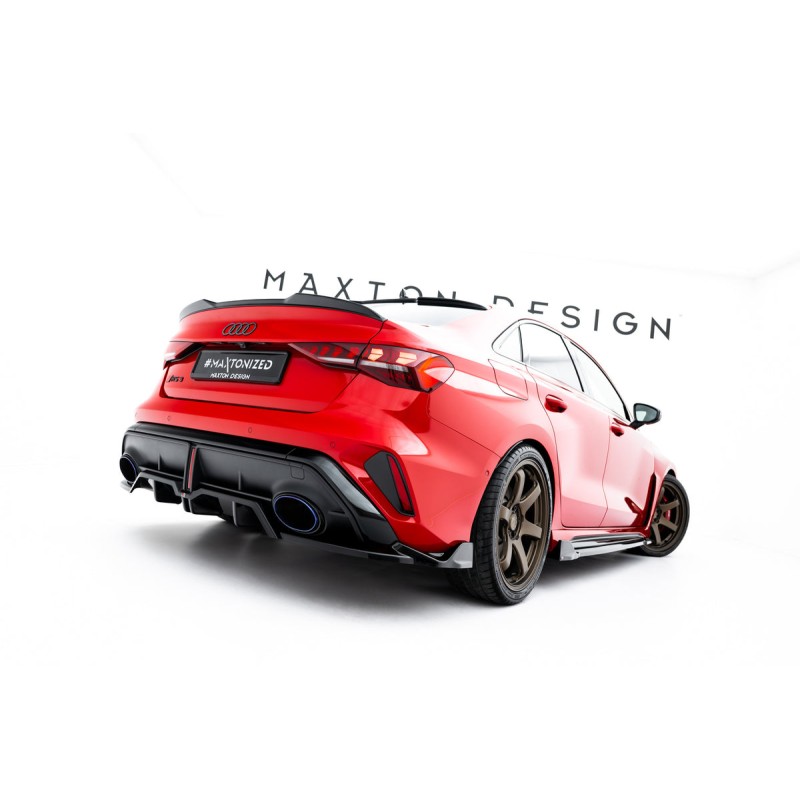Kit carrosserie Maxton Design Audi RS3 Berline 8Y restylée V.1 (2024+) : lame avant, bas de caisse, lame arrière, becquet