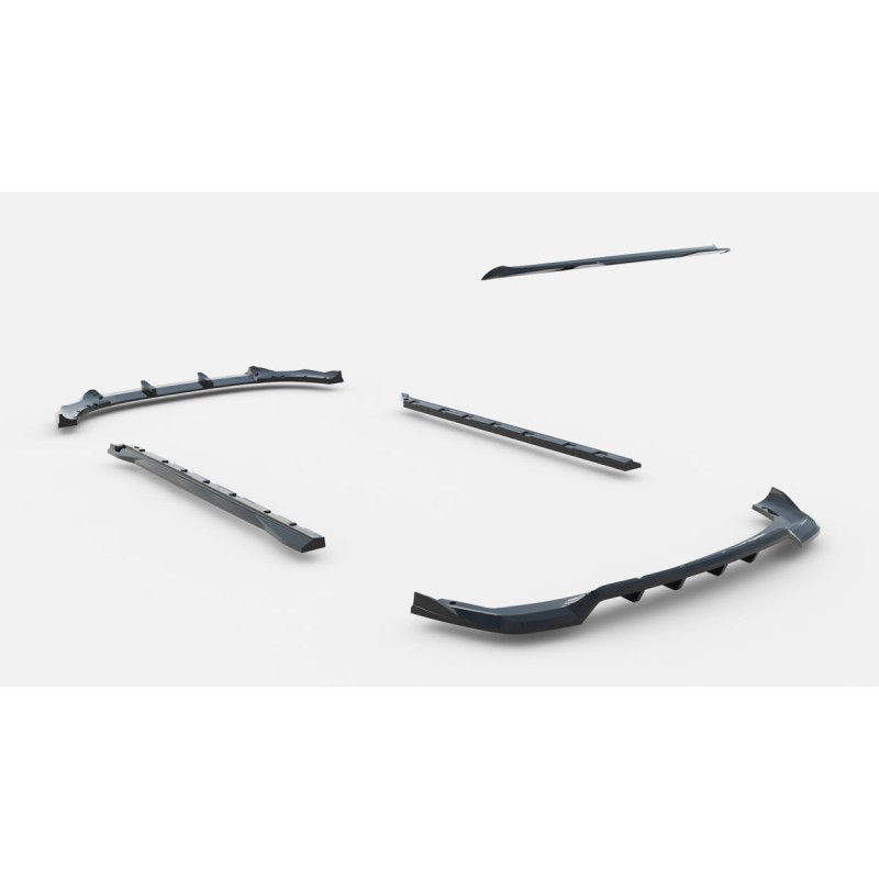 Kit carrosserie Maxton Design MG HS Mk1 restylée (2020-2025) : lame avant, bas de caisse, lame arrière, becquet
