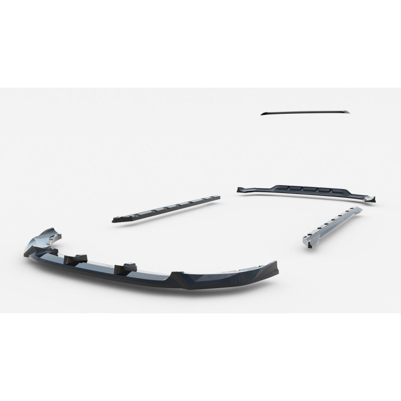 Kit carrosserie Maxton Design MG HS Mk1 restylée (2020-2025) : lame avant, bas de caisse, lame arrière, becquet