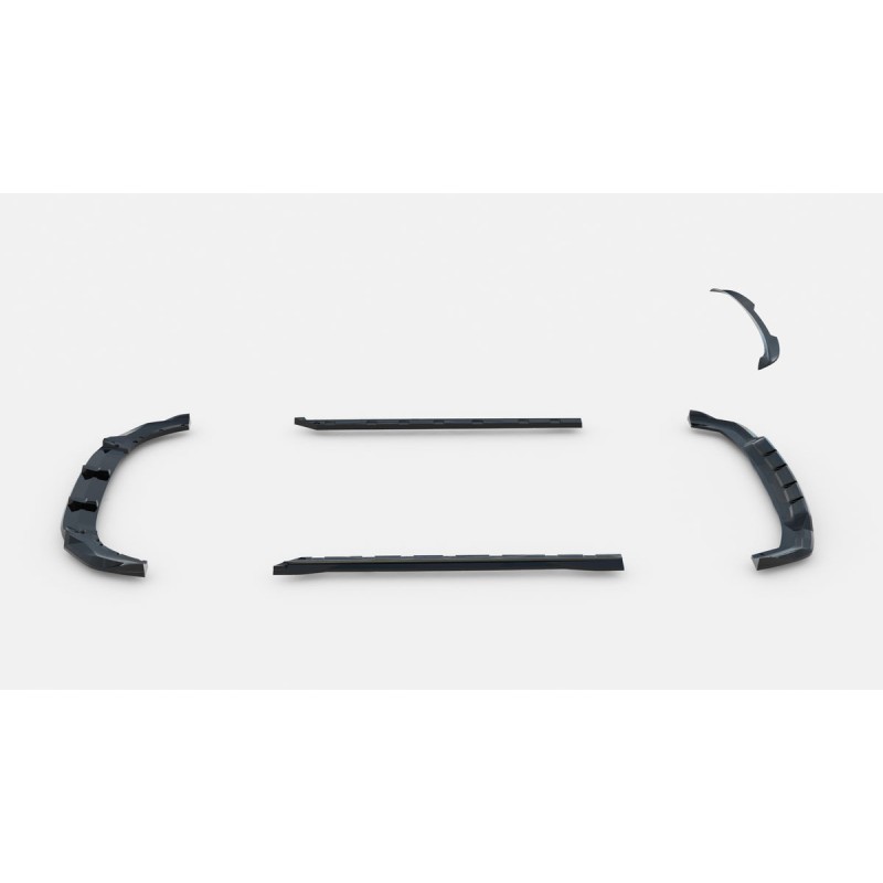 Kit carrosserie Maxton Design MG HS Mk1 restylée (2020-2025) : lame avant, bas de caisse, lame arrière, becquet