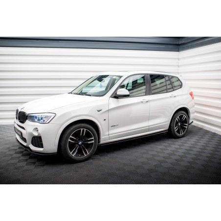Kit carrosserie Maxton Design BMW X3 M-Pack F25 restylée (2014-2017) : lame avant, bas de caisse, lames arrière, becquet