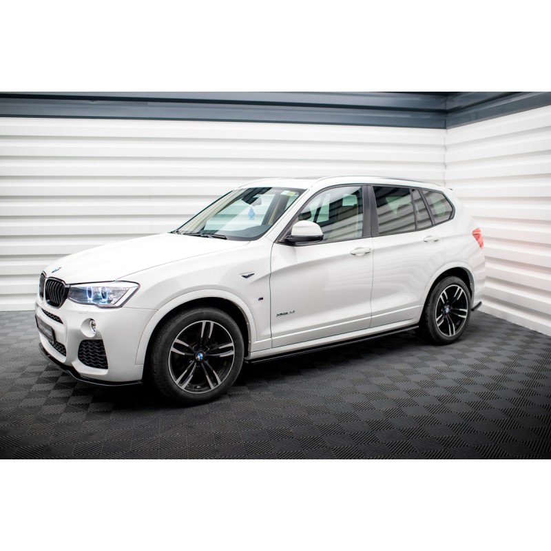 Kit carrosserie Maxton Design BMW X3 M-Pack F25 restylée (2014-2017) : lame avant, bas de caisse, lames arrière, becquet