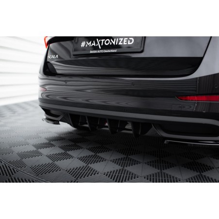 Kit carrosserie Maxton Design Skoda Scala Mk1 (2019-2023) : lame avant, bas de caisse, diffuseur arrière, lames arrière, becquet