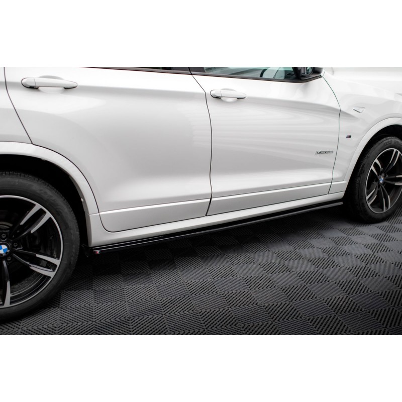 Kit carrosserie Maxton Design BMW X3 M-Pack F25 restylée (2014-2017) : lame avant, bas de caisse, lames arrière, becquet