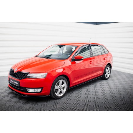 Kit carrosserie Maxton Design Skoda Rapid Spaceback (2012-2019) : lame avant, bas de caisse, lames arrière, becquet