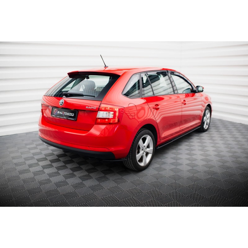 Kit carrosserie Maxton Design Skoda Rapid Spaceback (2012-2019) : lame avant, bas de caisse, lames arrière, becquet