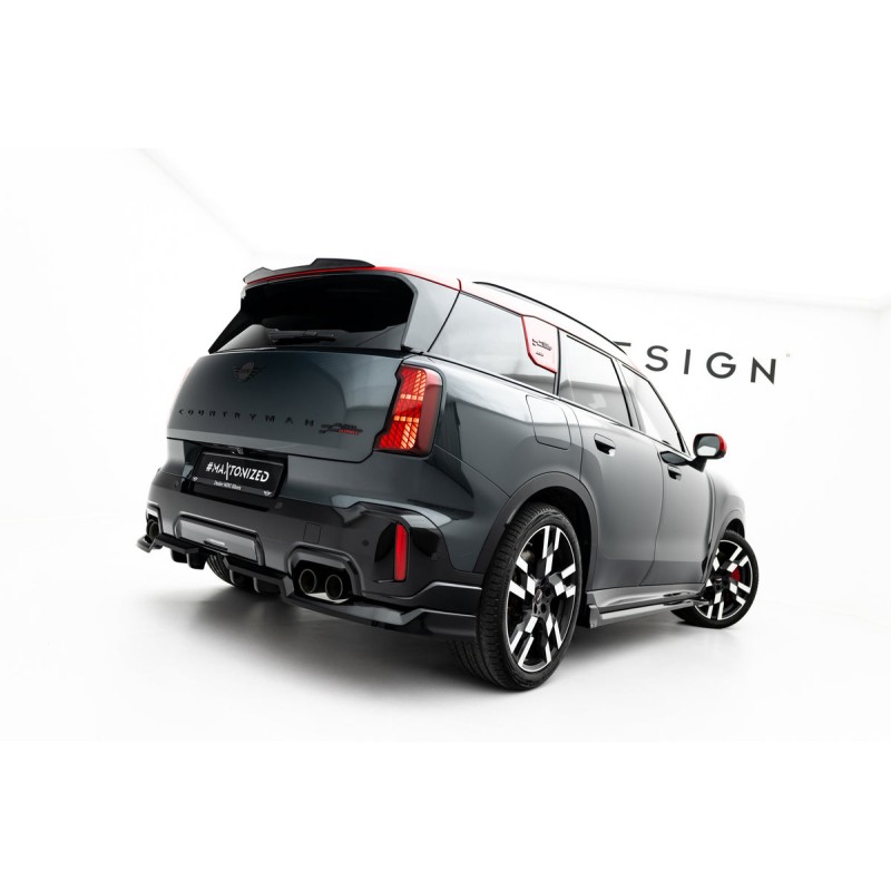 Kit carrosserie Maxton Design Mini Countryman JCW U25 (2023+) : lame avant, bas de caisse, lame arrière, becquet