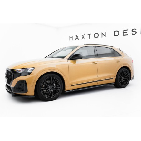 Kit carrosserie Maxton Design Audi Q8 Mk1 restylée (2023+) : lame avant, bas de caisse, lame arrière, becquet