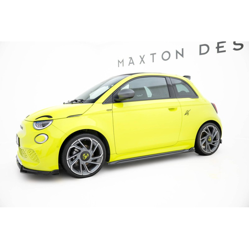 Kit carrosserie Maxton Design Abarth 500e (2023+) : lame avant, bas de caisse, lame arrière, becquet
