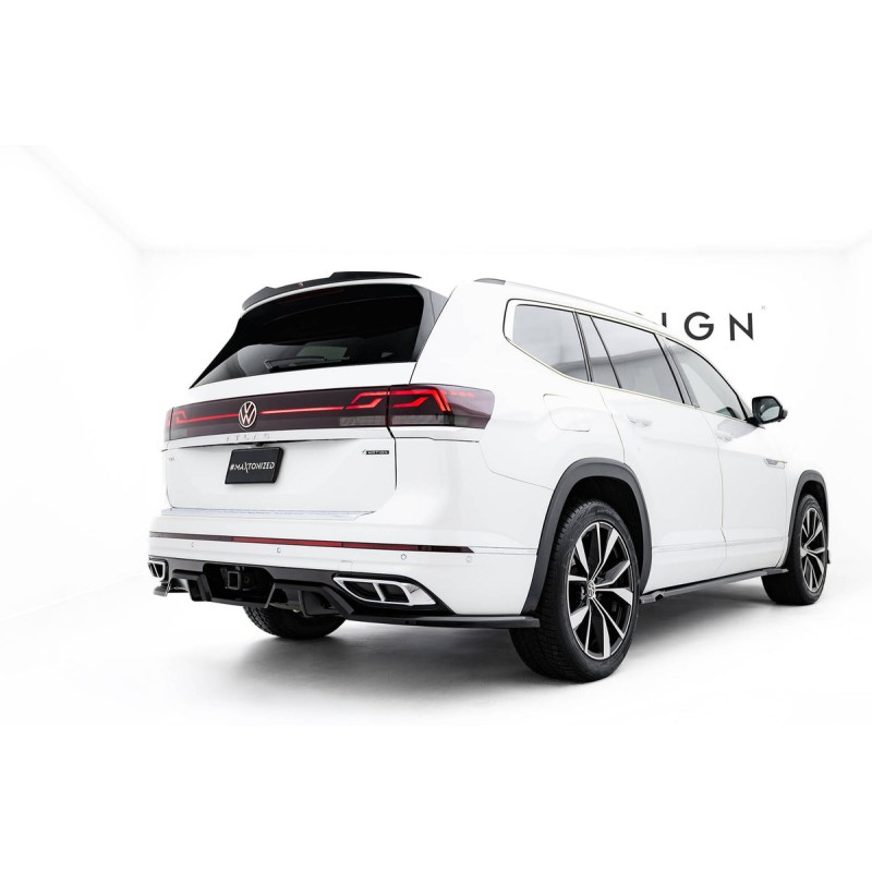 Kit carrosserie Maxton Design Volkswagen Atlas R-Line Mk1 restylée 2 (2023+) : lame avant, bas de caisse, lame arrière, becquet