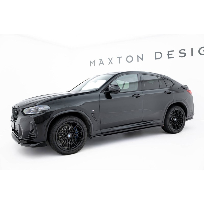 Kit carrosserie Maxton Design BMW X4 M-Pack G02 restylée (2021+) : lame avant, bas de caisse, lame arrière, becquet