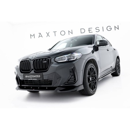 Kit carrosserie Maxton Design BMW X4 M-Pack G02 restylée (2021+) : lame avant, bas de caisse, lame arrière, becquet