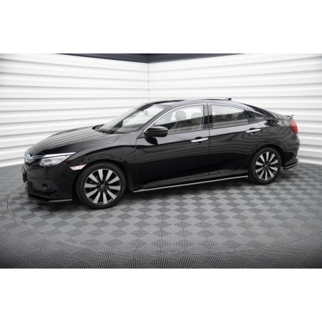 Kit carrosserie Maxton Design Honda Civic Berline Mk10 (2017-2019) : lame avant, bas de caisse, lame arrière, becquet