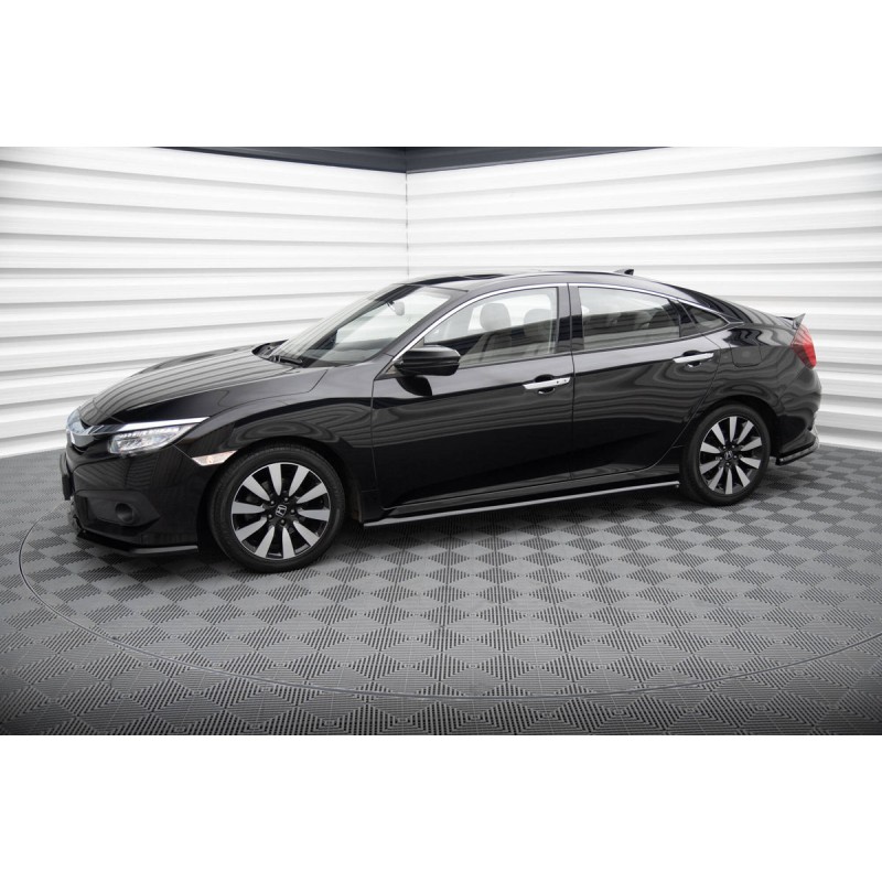 Kit carrosserie Maxton Design Honda Civic Berline Mk10 (2017-2019) : lame avant, bas de caisse, lame arrière, becquet