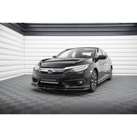 Kit carrosserie Maxton Design Honda Civic Berline Mk10 (2017-2019) : lame avant, bas de caisse, lame arrière, becquet