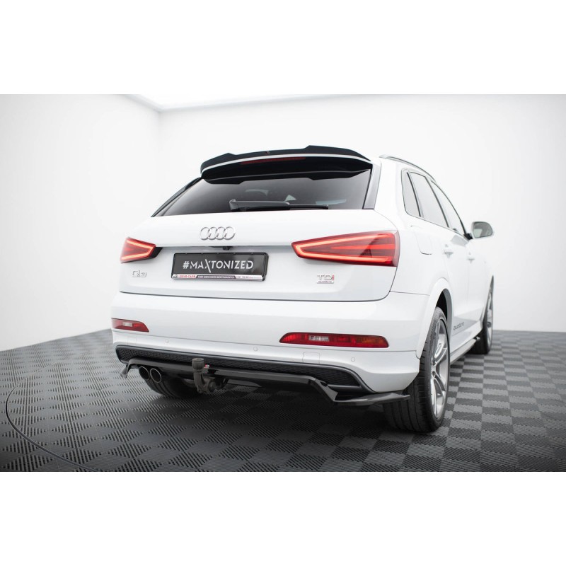 Kit carrosserie Maxton Design Audi Q3 S-line 8U (2011-2014) : lame avant, bas de caisse, lame arrière, becquet
