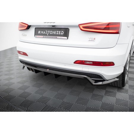 Kit carrosserie Maxton Design Audi Q3 S-line 8U (2011-2014) : lame avant, bas de caisse, lame arrière, becquet