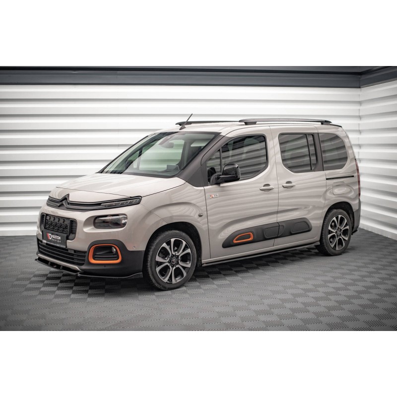 Kit carrosserie Maxton Design Citroen Berlingo Mk3 (2018-2023) : lame avant, bas de caisse, lame arrière, becquet