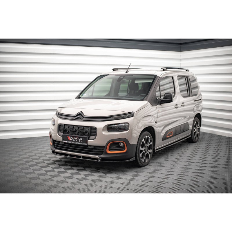 Kit carrosserie Maxton Design Citroen Berlingo Mk3 (2018-2023) : lame avant, bas de caisse, lame arrière, becquet