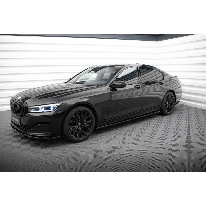 Kit carrosserie Maxton Design BMW Série 7 G11 restylée (2019-2022) : lame avant, bas de caisse, lame arrière, becquet